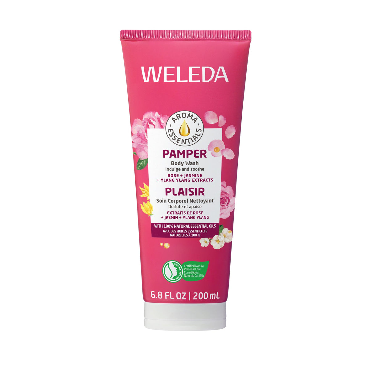 Weleda Body Wash in Pamper, Energy or Relax Scent, Gentle Shower Wash with Natural Essential Oils, 200ml - Pamper