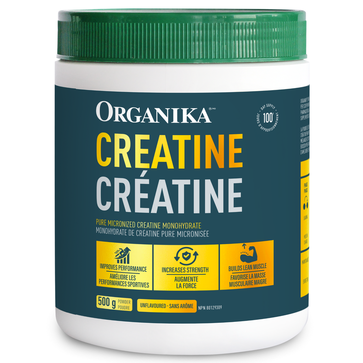 Unflavoured Micronized 500g | Organika Creatine Monohydrate Unflavoured Micronized 500g
