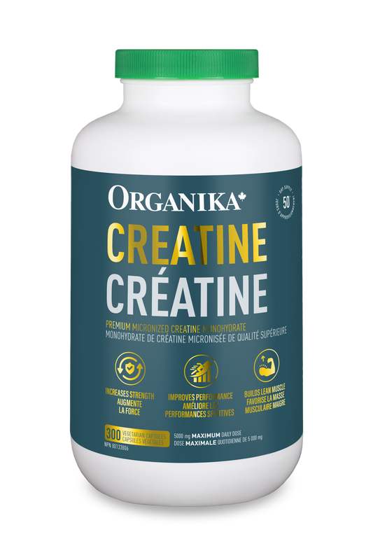 Organika Creatine Monohydrate Capsules, 300 Capsules