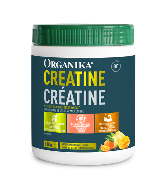 Fruit Punch Powder 600g | Organika Creatine Monohydrate Fruit Punch Powder 600g