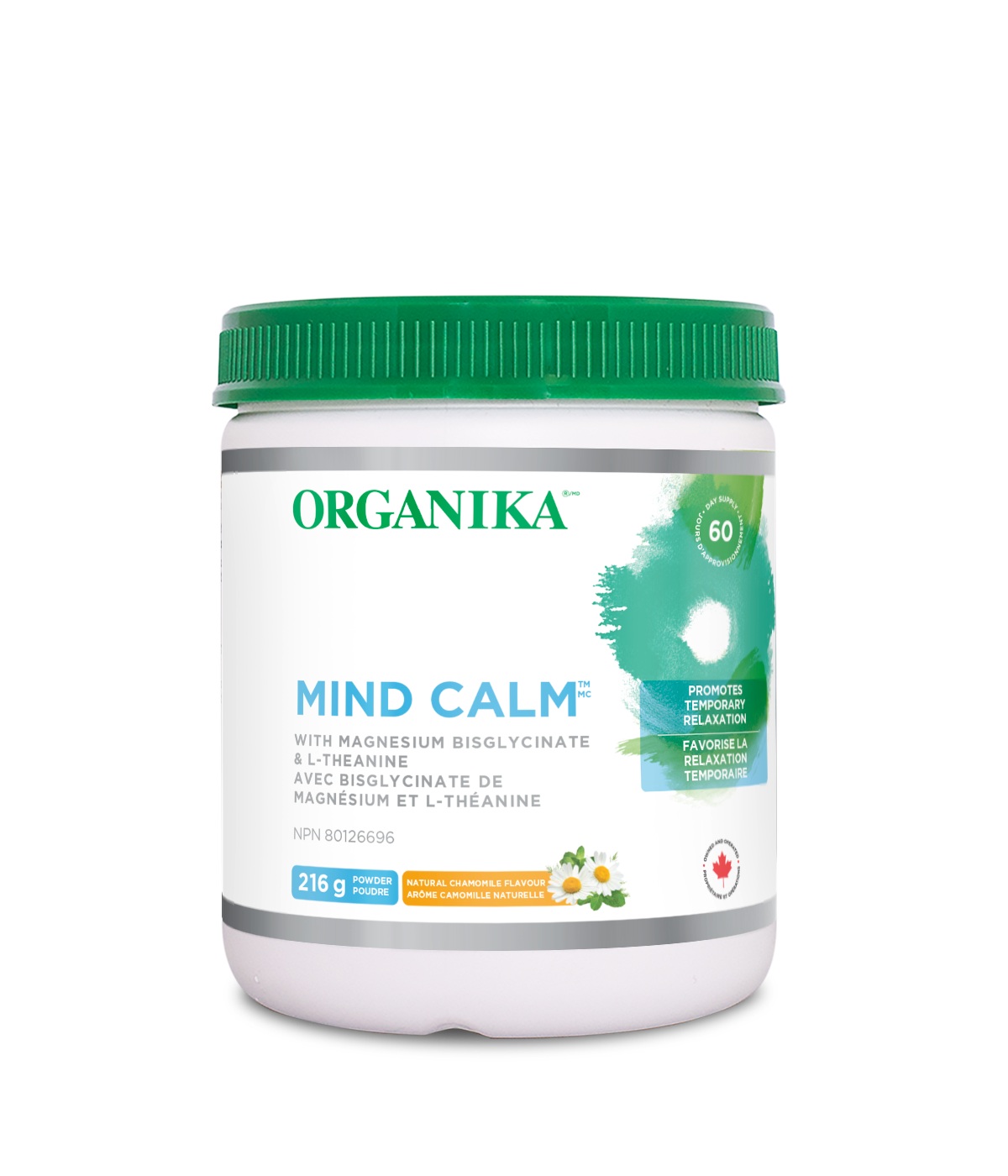 216g Powder | Organika Mind Calm Magnesium 216g Powder