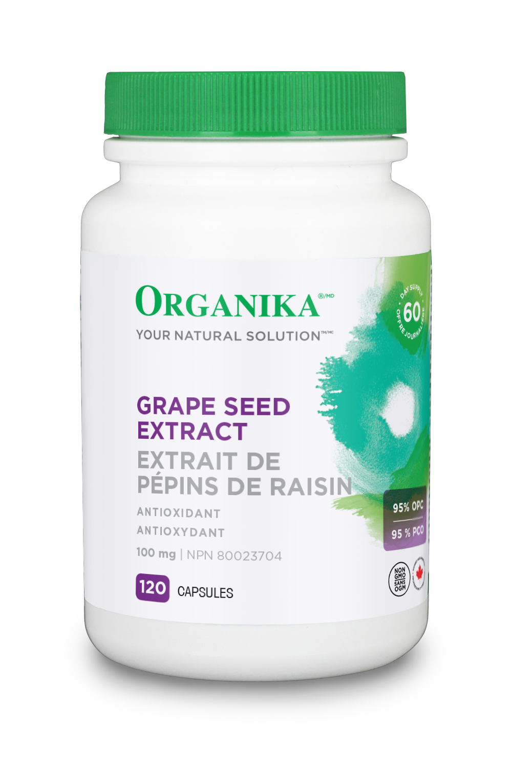 Organika Grape Seed Extract (High Potency 95% OPC), 100mg