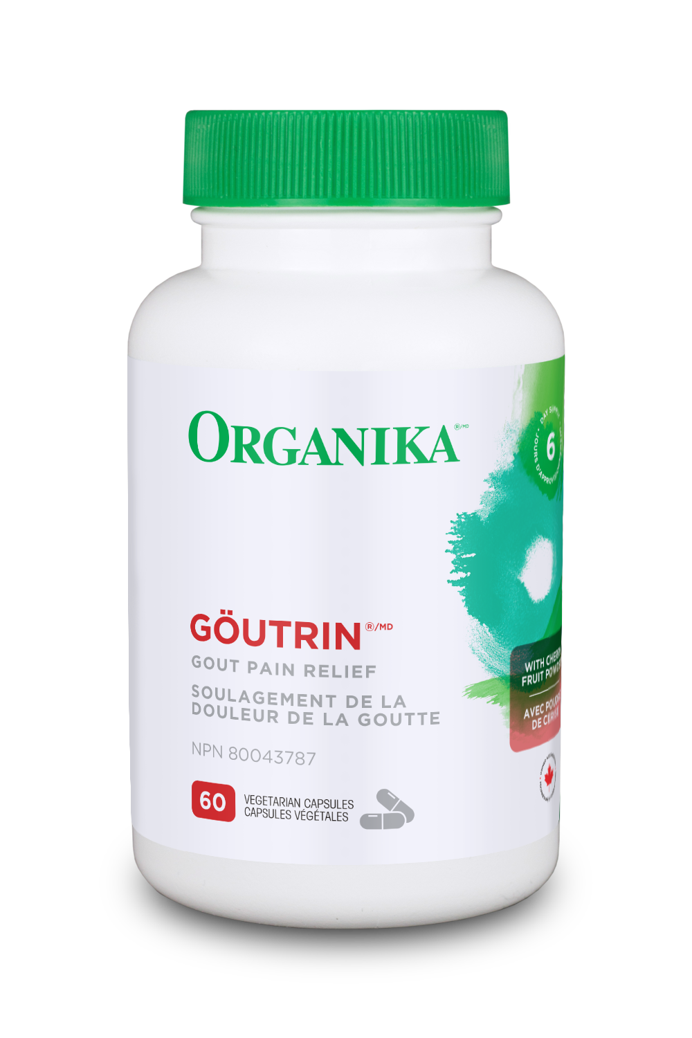 Organika Goutrin for Gout Pain Relief, 120 Vegetarian Capsules