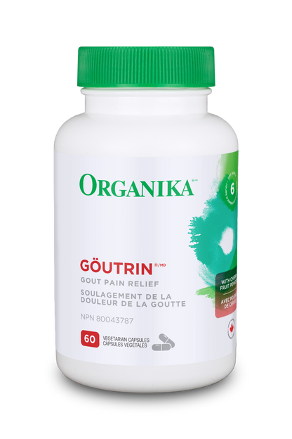 Organika Goutrin for Gout Pain Relief, 120 Vegetarian Capsules