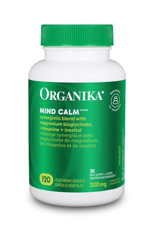120 Capsules | Organika Mind Calm Magnesium 120 Capsules
