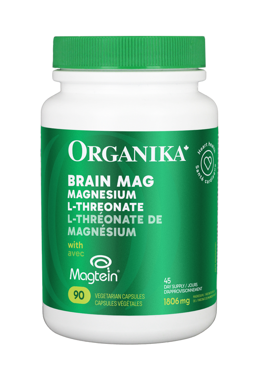 90 Vegetable Capsules | Organika Magtein Magnesium L-Threonate 90 Vegetable Capsules