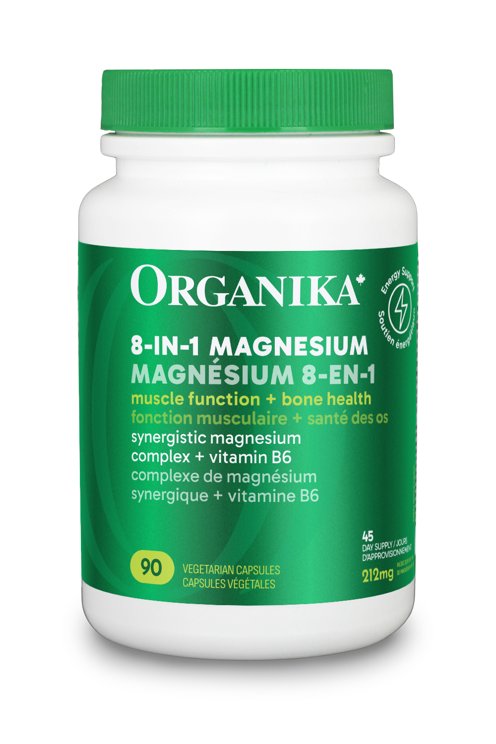 90 Vegetable Capsules | Organika 8-in-1 Magnesium 90 Vegetable Capsules