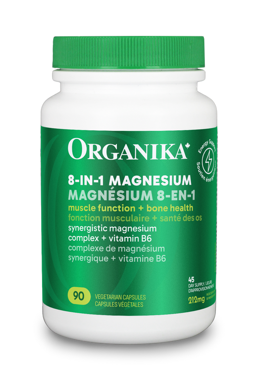 90 Vegetable Capsules | Organika 8-in-1 Magnesium 90 Vegetable Capsules