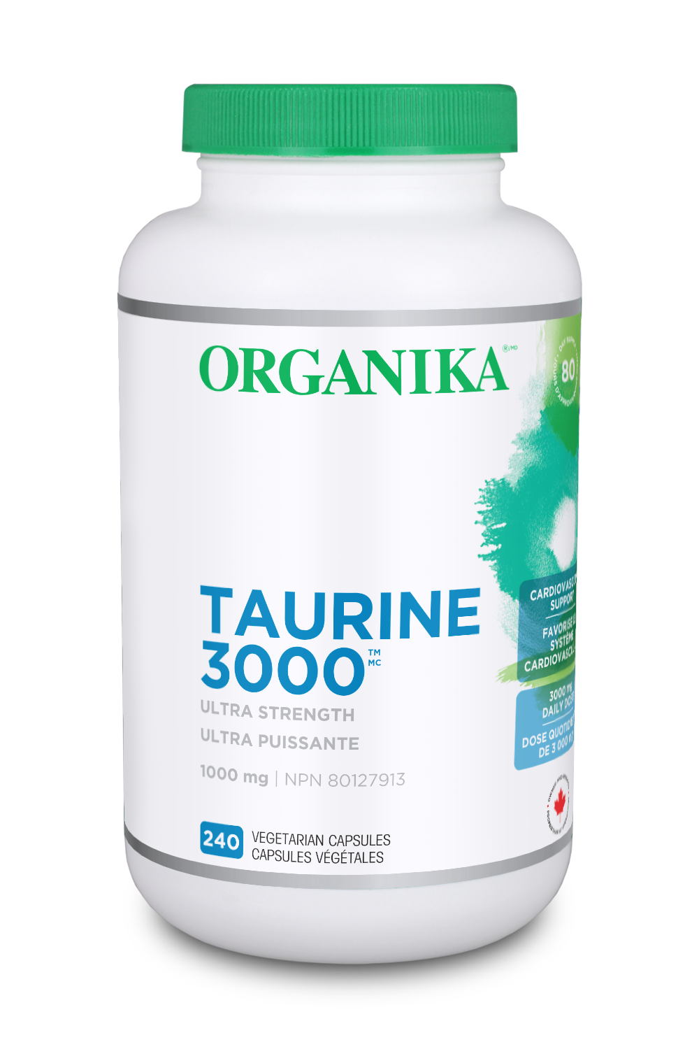 240 Vegetable Capsules | Organika Taurine 3000 240 Vegetable Capsules
