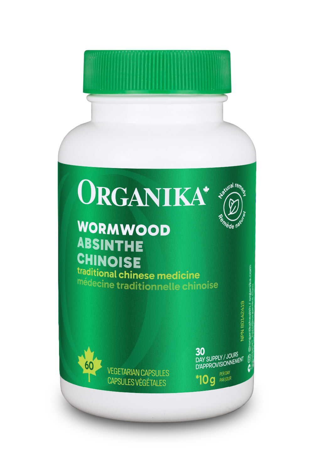 30 Vegetable Capsules | Organika Wormwood 30 Vegetable Capsules