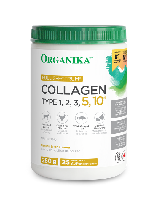 250g | Organika Full Spectrum Collagen 1, 3, 5, 10 250g