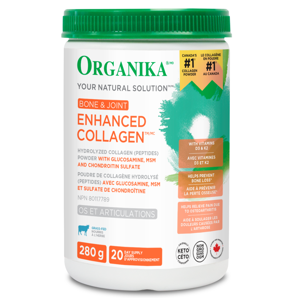 280g | Organika Enhanced Collagen Bone & Joint 280g