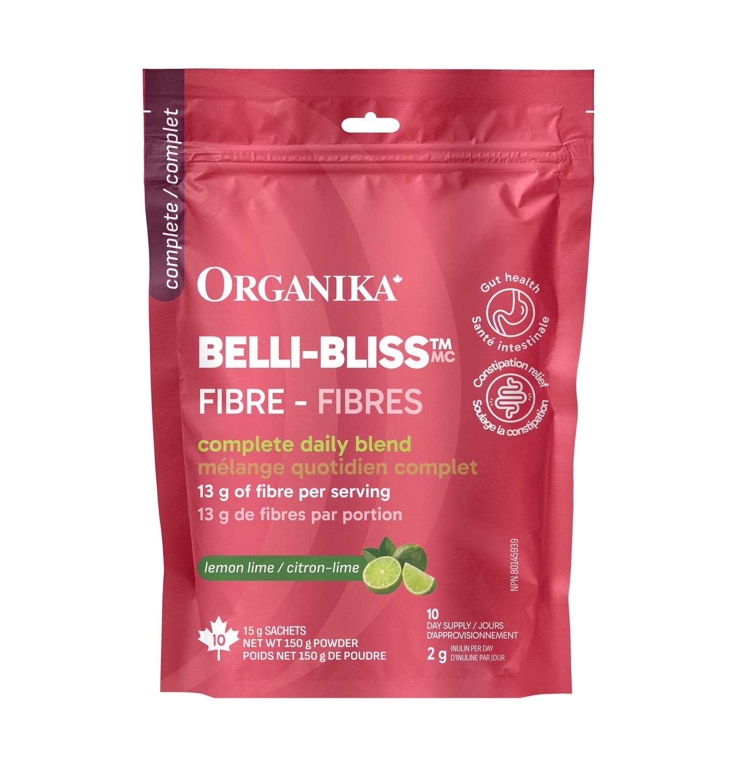 Organika Belli Bliss Fibre, Prebiotic Fibre in Tubs or Single-Serve Sachets, 420-450g or 10 Sachets