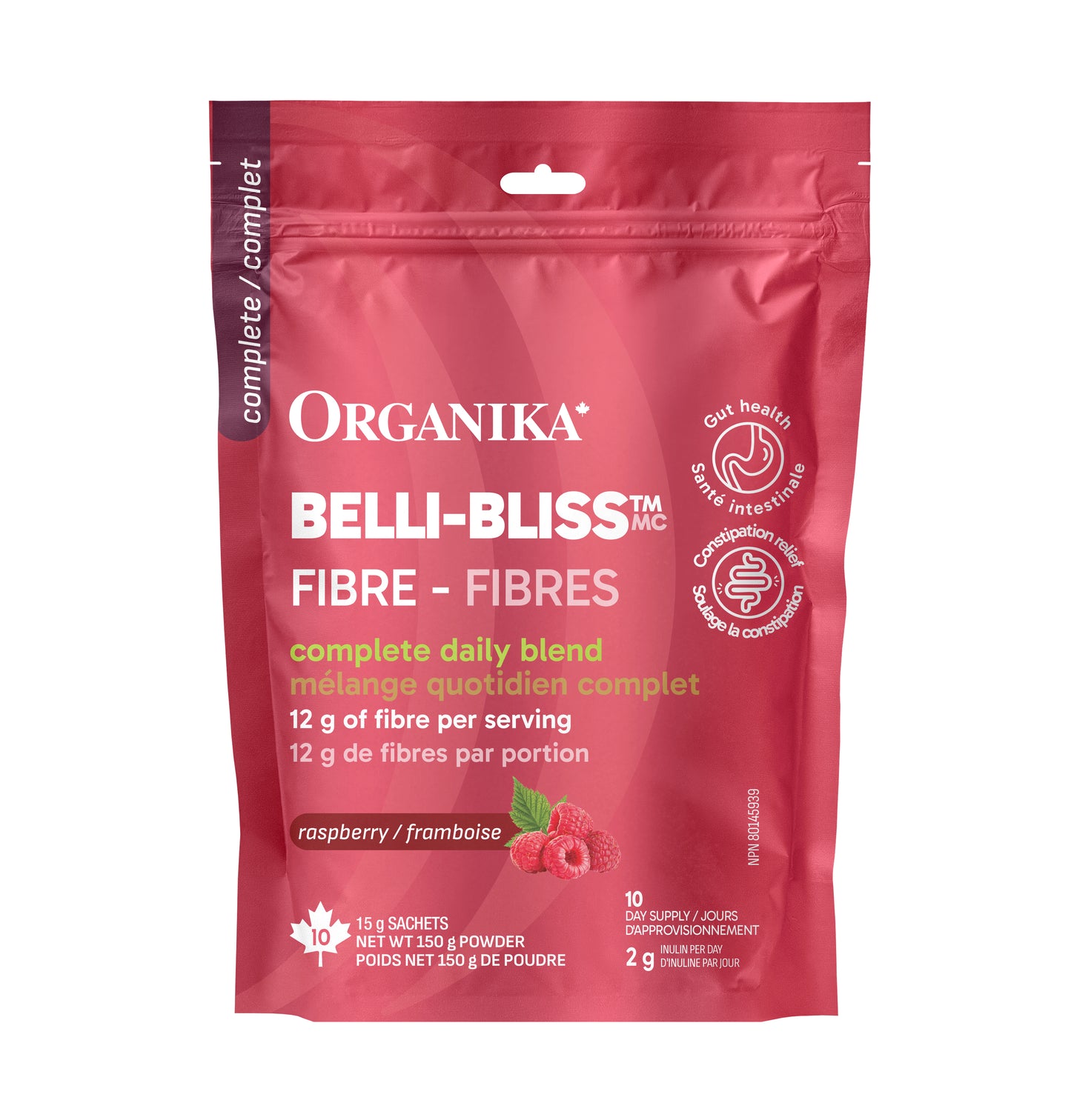 Organika Belli Bliss Fibre, Prebiotic Fibre in Tubs or Single-Serve Sachets, 420-450g or 10 Sachets