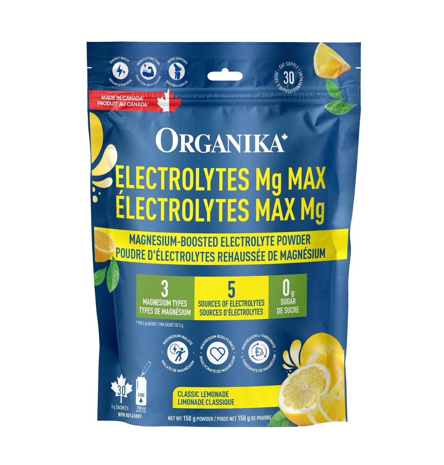 30 x 5g Sticks | Organika Electrolytes Mg Max 30 x 5g Sticks