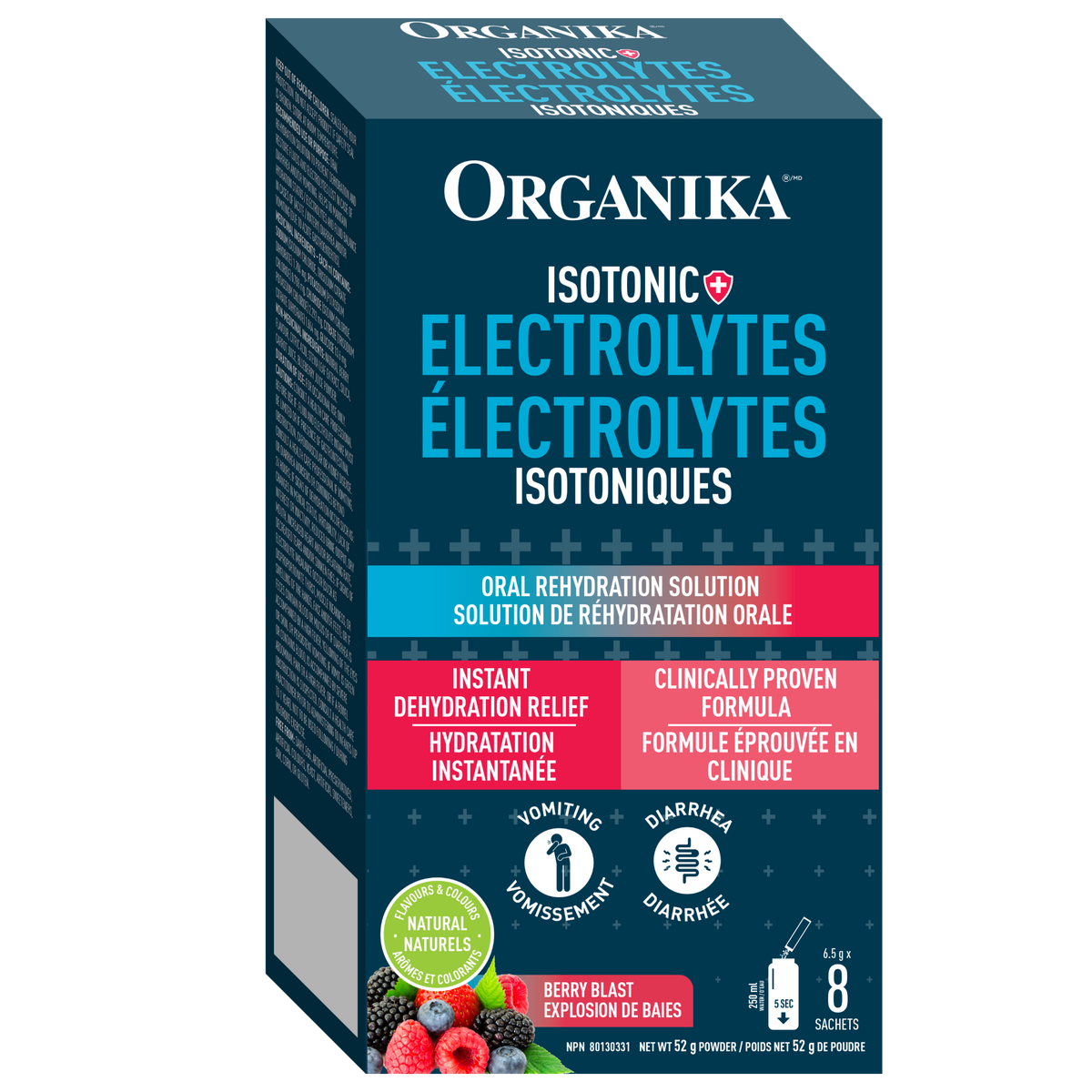 Berry 8 Sticks | Organika Isotonic Electrolytes Berry