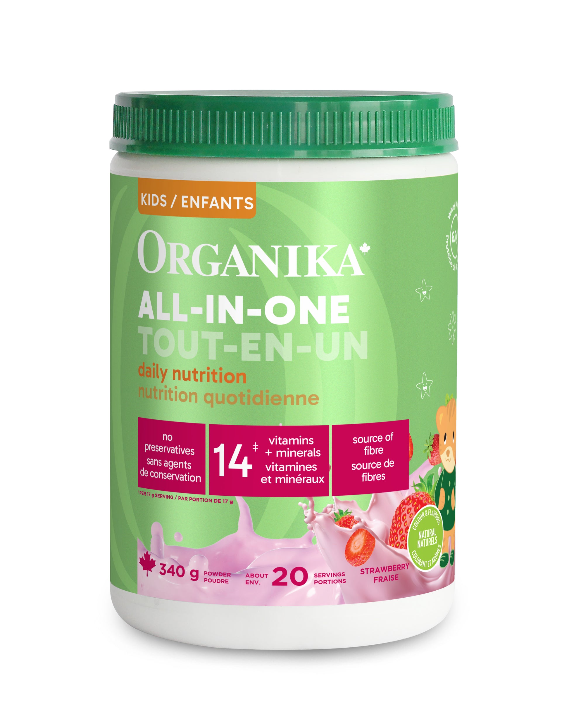 Strawberry | Organika Kids Protein All-In-One Strawberry