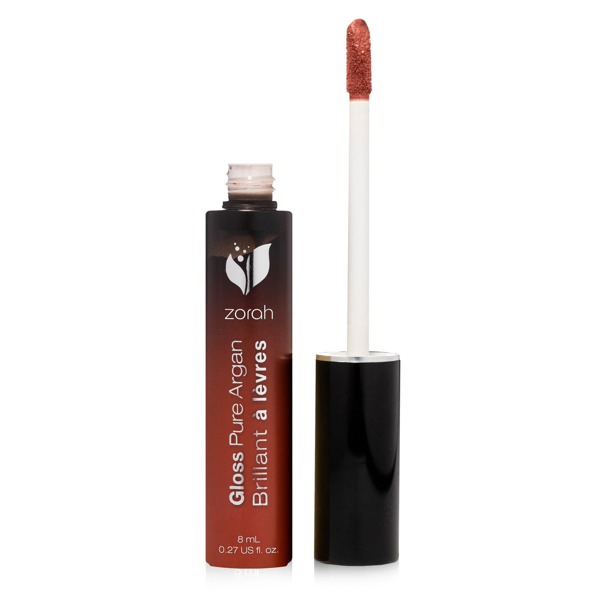 Zorah Moisturizing Lip Gloss with Organic Argan Oil, Shea and Cocoa Butter, Non-Sticky Tinted Gloss, 5 Shades, 8ml - Lea