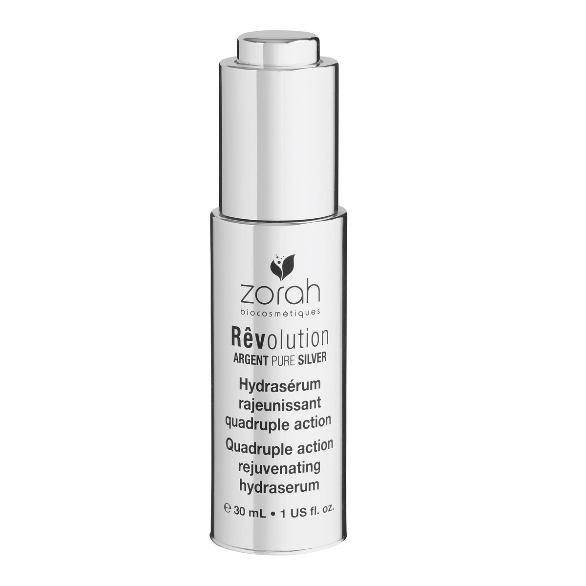 Zorah Rêvolution Quadruple Action Rejuvenating Serum with Pure Silver, Argan Stem Cells and Rosehip, Firming Anti-Aging Hydraserum, 30ml
