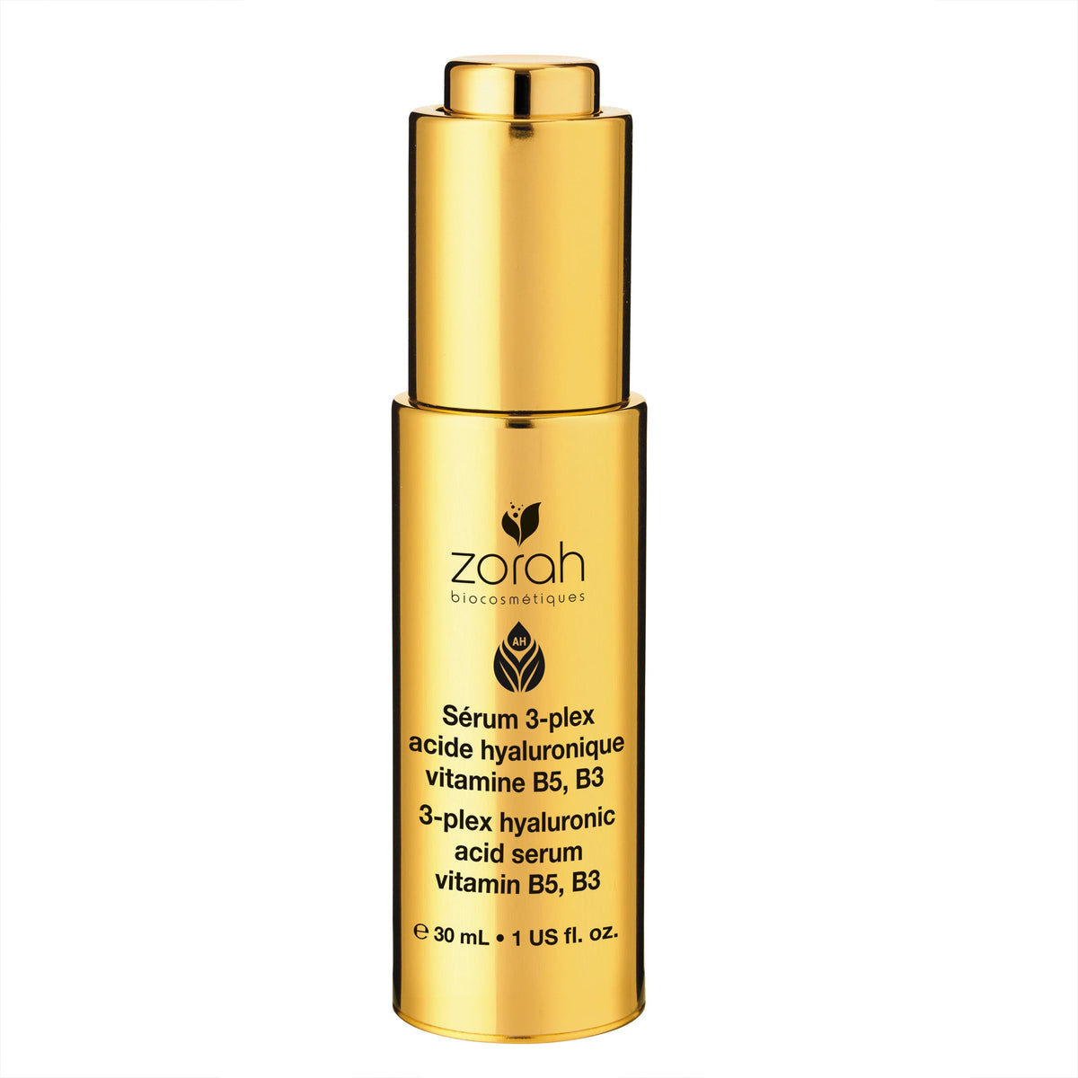 Zorah 3-Plex Daily Hyaluronic Acid Serum, Three Molecular Weights with Niacinamide, Quinoa and Rose Water, Plumping Anti-Aging Serum, 30ml