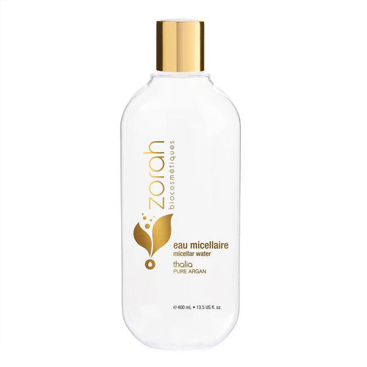 Zorah Thalia Micellar Water, No-Rinse Makeup Remover for Face and Eyes, 99% Natural Origin, for Sensitive Skin, 400ml