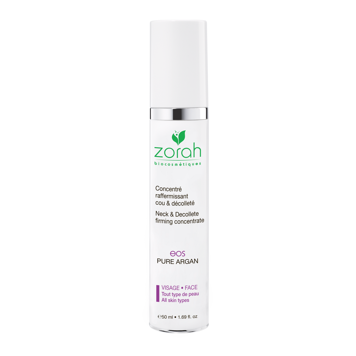 Zorah Eos Firming Cream for Neck and Décolleté with Organic Argan, Baobab and Edelweiss, Reduces the Look of Sagging Skin, 50ml