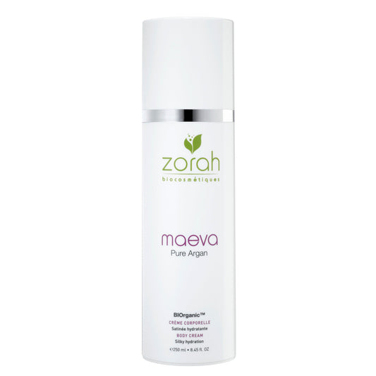 Zorah Maeva Silky Body Cream with Organic Argan, Shea and Cocoa Butter, Firming Body Moisturizer, 250ml