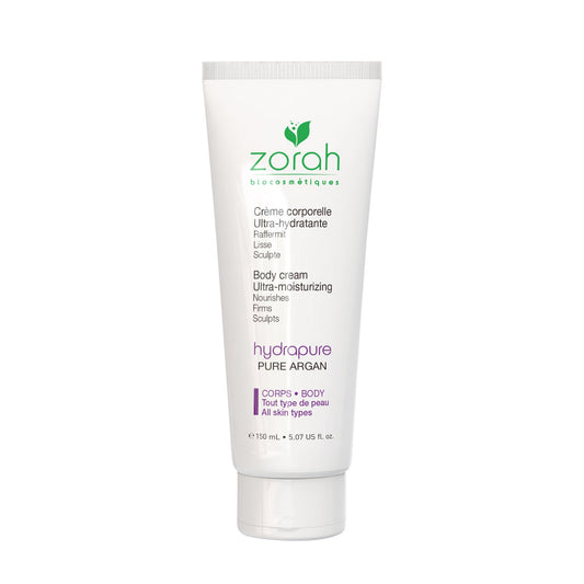 Zorah HydraPure Ultra-Moisturizing Body Cream with Organic Argan, Shea and Avocado, Smoothing Body Treatment, 150ml