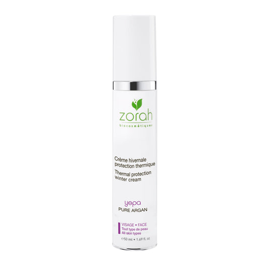 Zorah Yepa Winter and Summer Cream with Organic Argan, Coconut and Cocoa Butter, Protective Moisturizer for Active People, 50ml