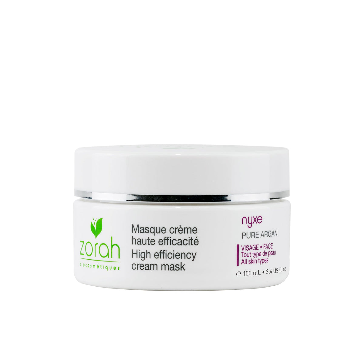 Zorah Nyxe Regenerating Anti-Aging Mask with Moroccan Ghassoul Clay, Organic Argan, Shea and Hyaluronic Acid, 100ml
