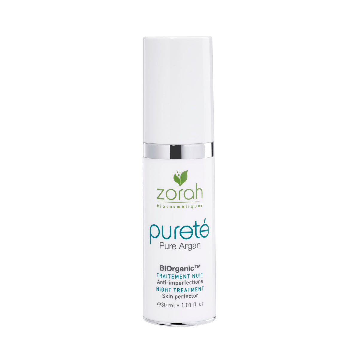 Zorah Pureté Skin Perfector Night Serum with Hyaluronic Acid, Argan Leaf and Millet, for Clearer, More Even-Looking Skin, 30ml