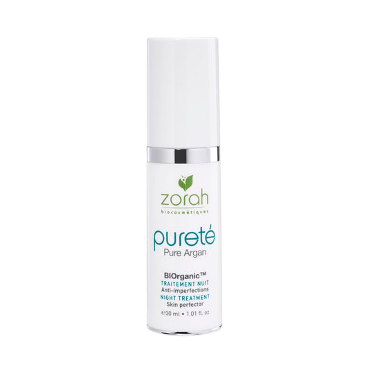 Zorah Pureté Skin Perfector Night Serum with Hyaluronic Acid, Argan Leaf and Millet, for Clearer, More Even-Looking Skin, 30ml