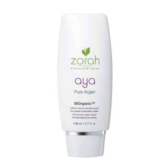 Zorah Aya Nourishing Hand Cream with Organic Argan Oil, Cocoa and Shea Butter, Non-Greasy Cream for Hands and Nails, 80ml