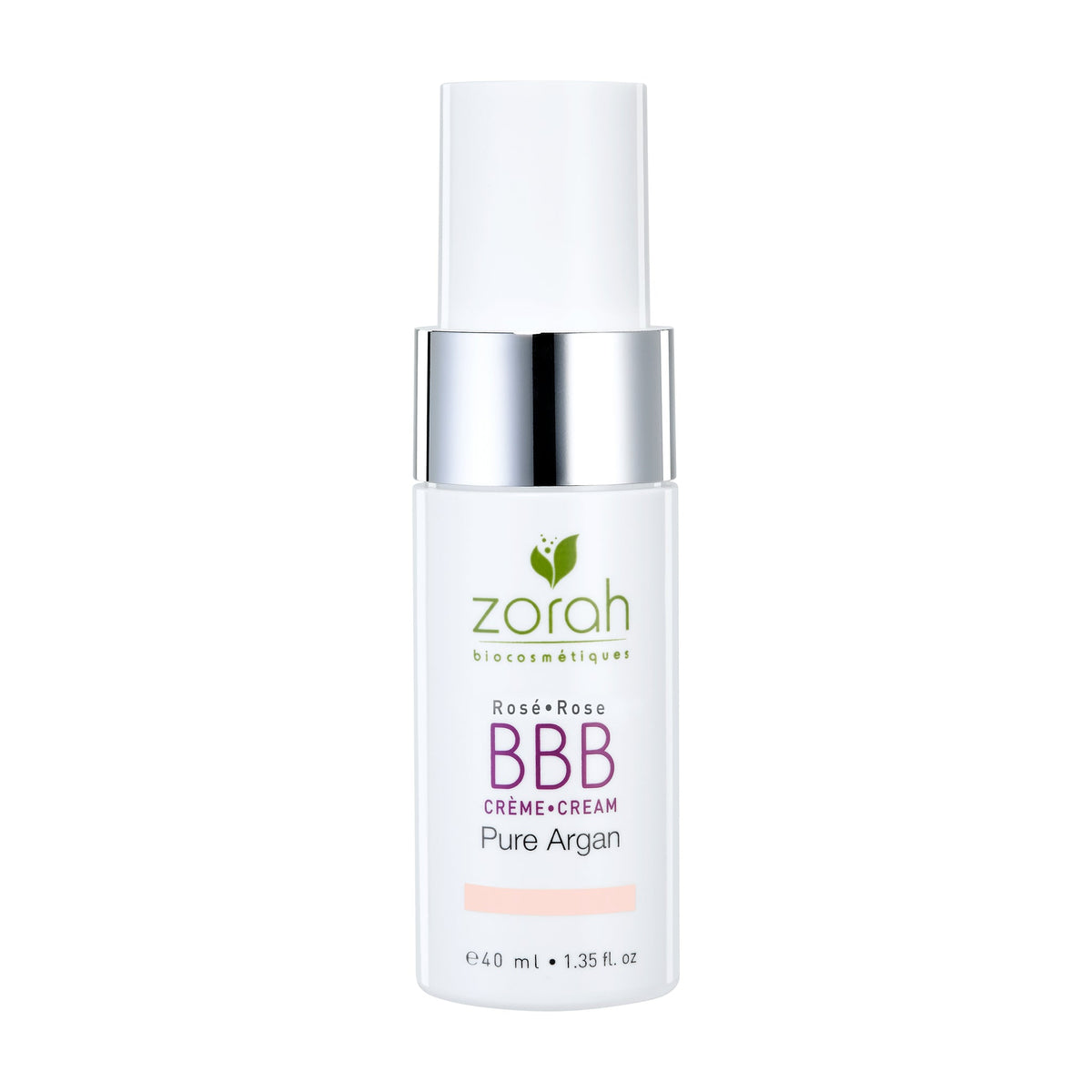 Zorah BB Beauty Balm Cream with Organic Argan Oil, Tinted Moisturizer That Evens Tone and Hides Redness, Rose or Golden, 40ml - Rose