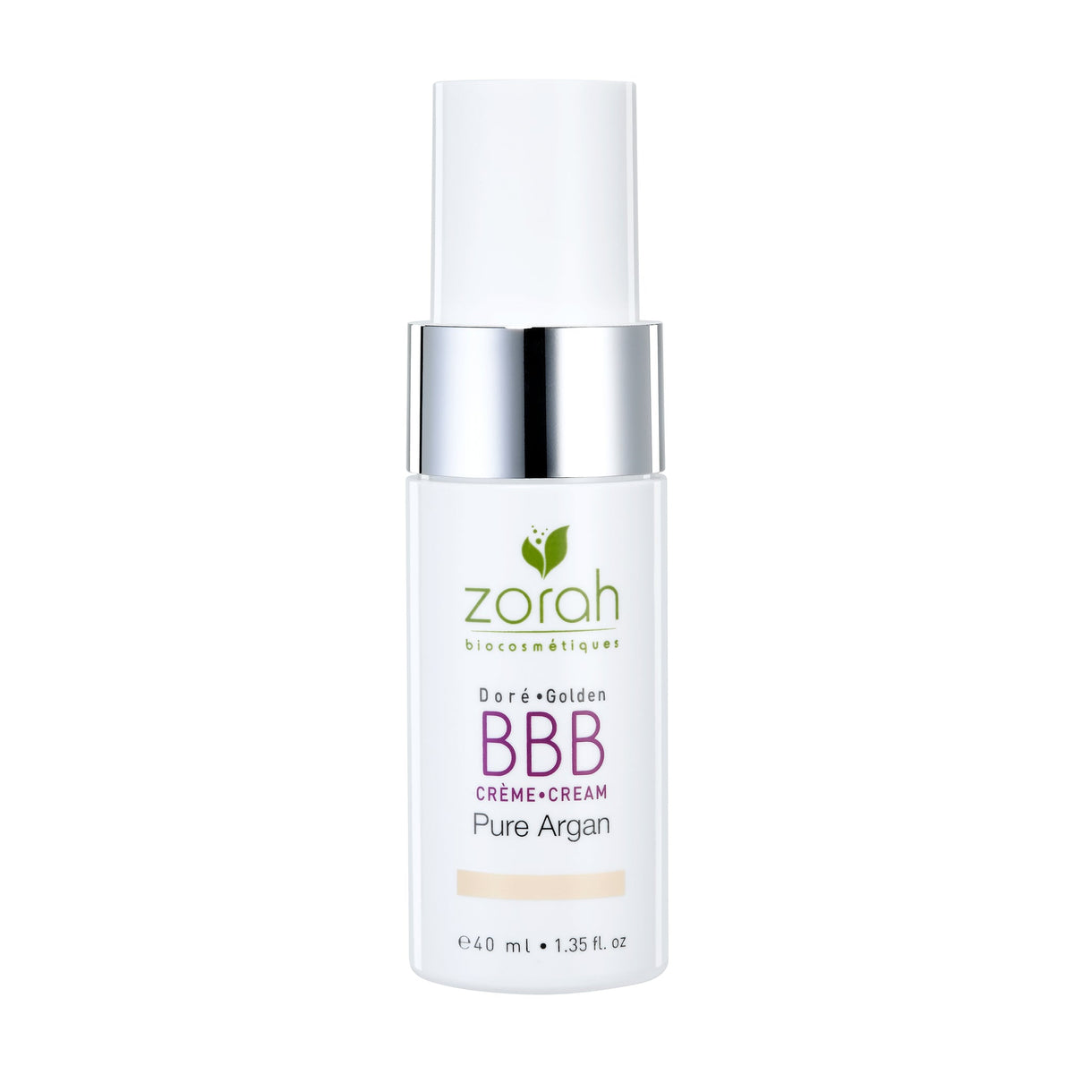 Zorah BB Beauty Balm Cream with Organic Argan Oil, Tinted Moisturizer That Evens Tone and Hides Redness, Rose or Golden, 40ml - Golden