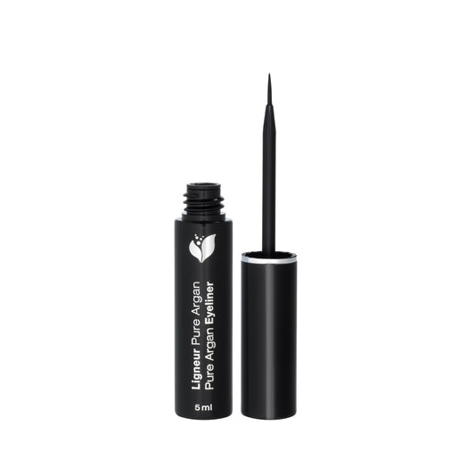 Zorah Black Liquid Eyeliner with Argan and Pumpkin Seed Oils, Smudge-Resistant Mineral Liner for Sensitive Eyes, 5ml