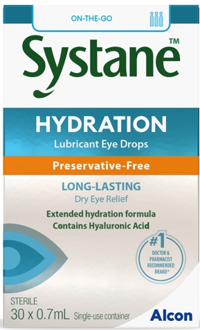30 x 0.7ml Single-Use Vials | Systane Hydration Preservative-Free Lubricant Eye Drops 30 x 0.7ml Single-Use Vials