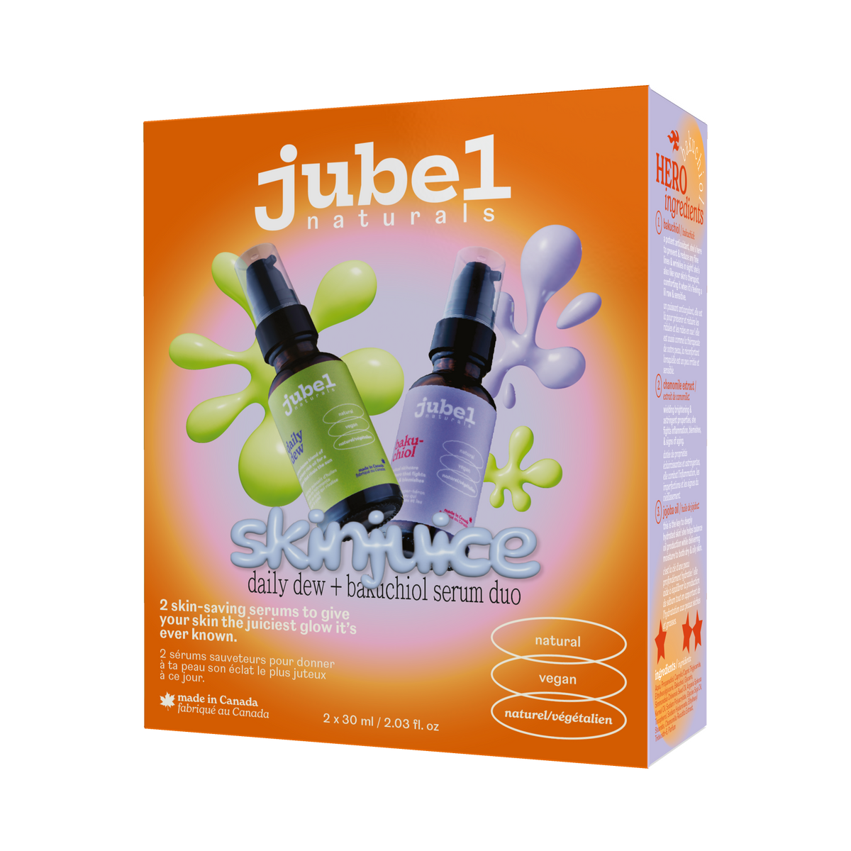 Jubel Naturals Daily Dew and Bakuchiol Serum Duo