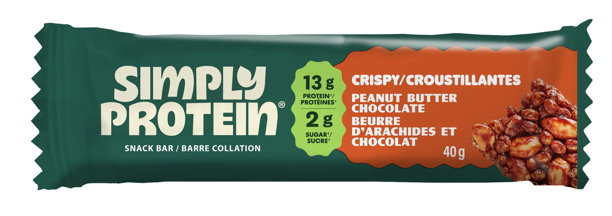 Peanut Butter Chocolate Case of 12 (12 x 40g) | SimplyProtein Bars 40g Peanut Butter Chocolate