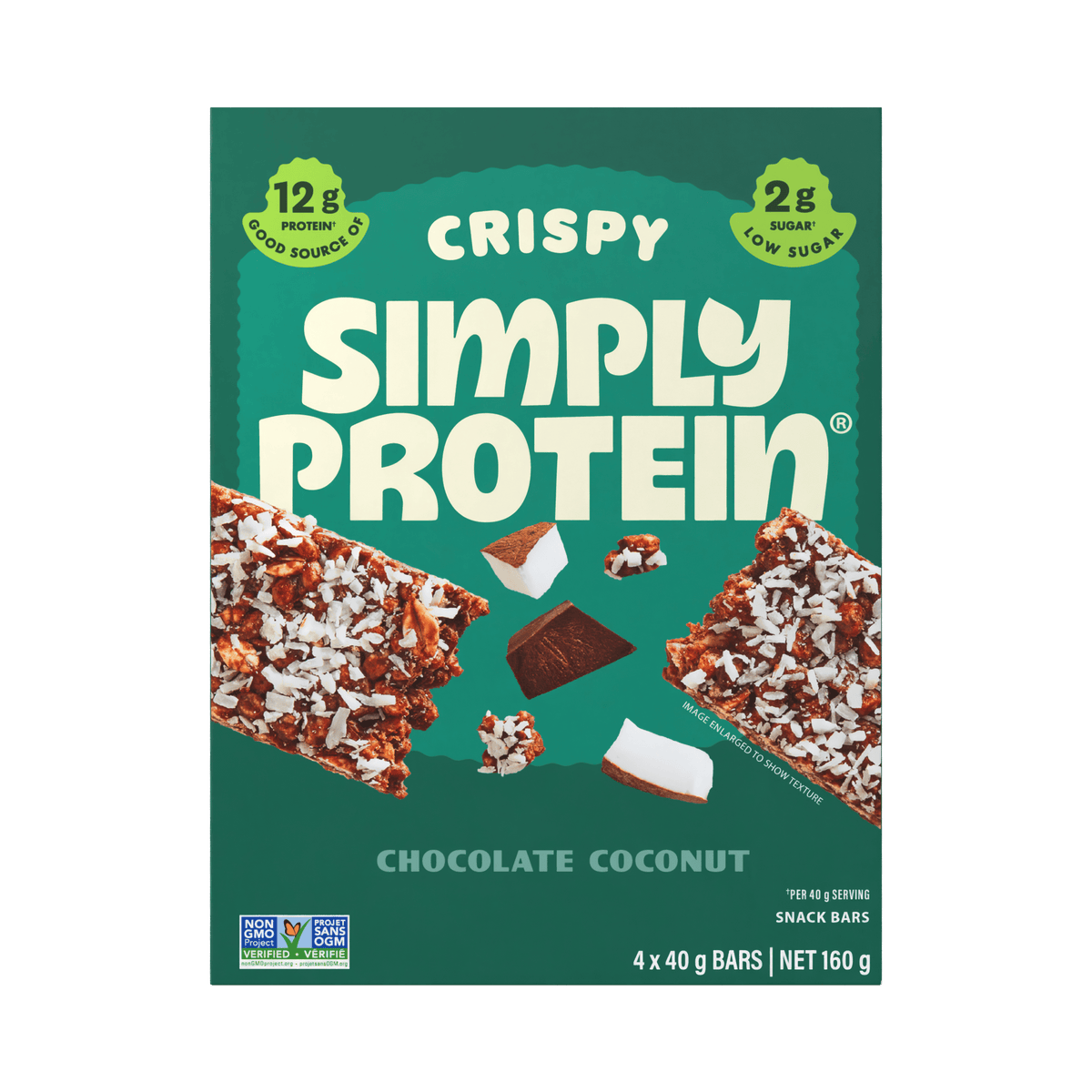 Chocolate Coconut 4 Pack (4 x 40g) | SimplyProtein Bars 40g Chocolate Coconut