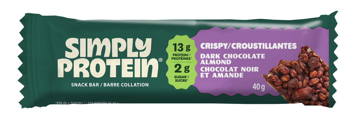 Dark Chocolate Almond Case of 12 (12 x 40g) | SimplyProtein Bars 40g Dark Chocolate Almond