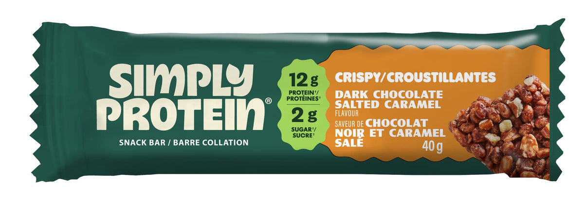 Dark Chocolate Salted Caramel Case of 12 (12 x 40g) | SimplyProtein Bars 40g Dark Chocolate Salted Caramel