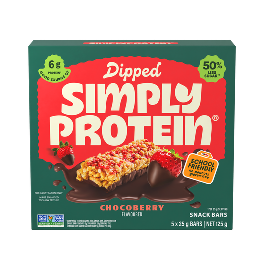 Chocoberry 5 Pack (5 x 25g) | SimplyProtein Dipped Bars Chocoberry