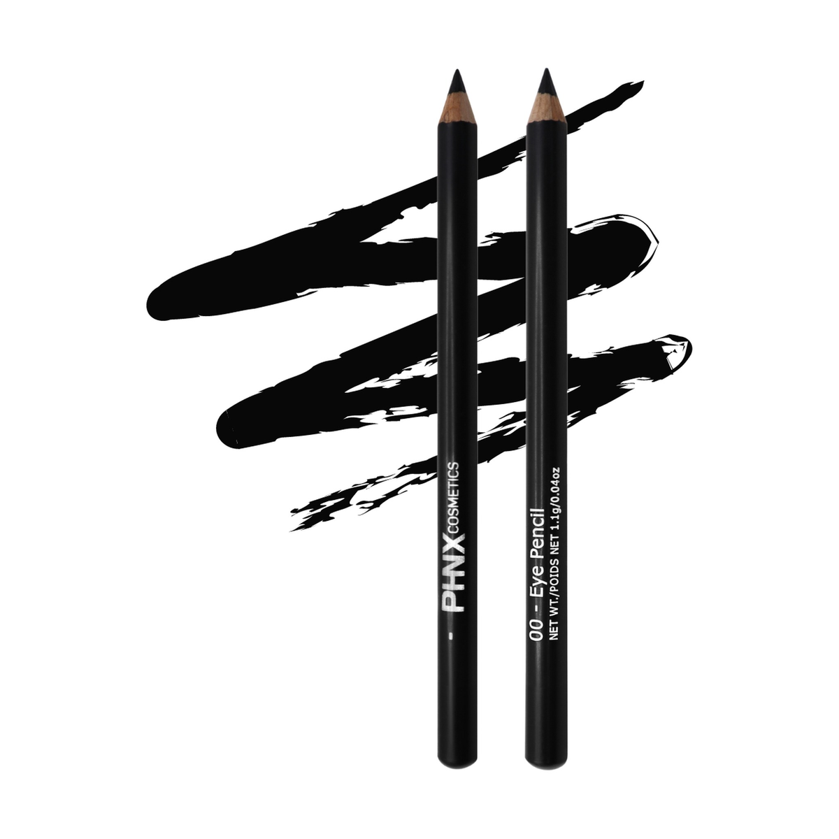 PHNX Kohl Eye Pencil, Jet Black Ultra-Creamy Eyeliner Pencil with Beeswax, Talc-Free, 1.1g