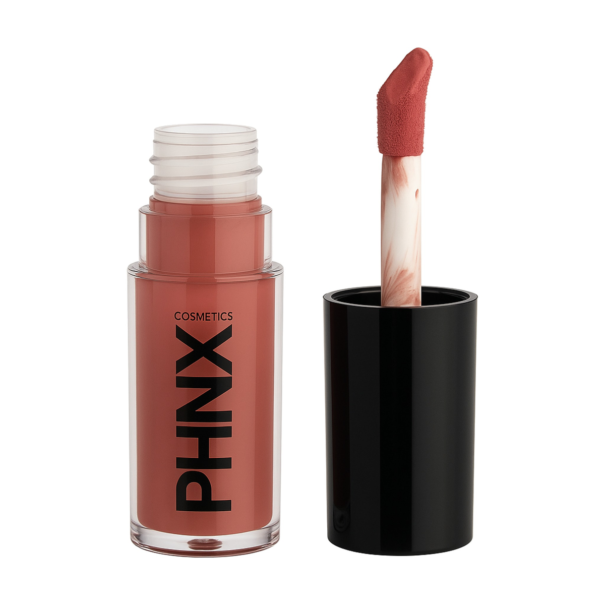PHNX Hi Gloss Lip Gloss, Glazed, High-Shine Pigmented Gloss with Aloe, Green Tea, Ginseng and Hyaluronic Acid, 8ml
