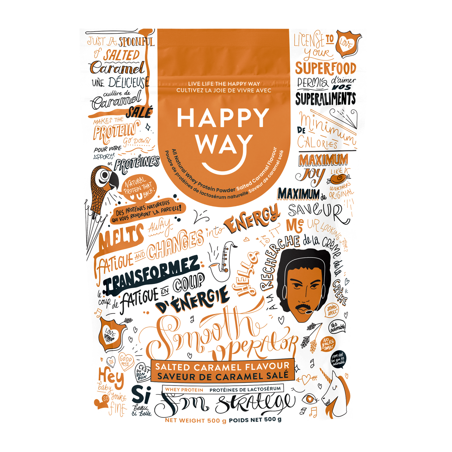 Happy Way Whey Protein Salted Caramel 500g