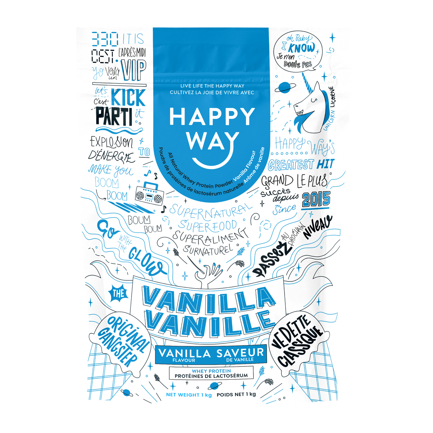 Happy Way Whey Protein Vanilla 1kg
