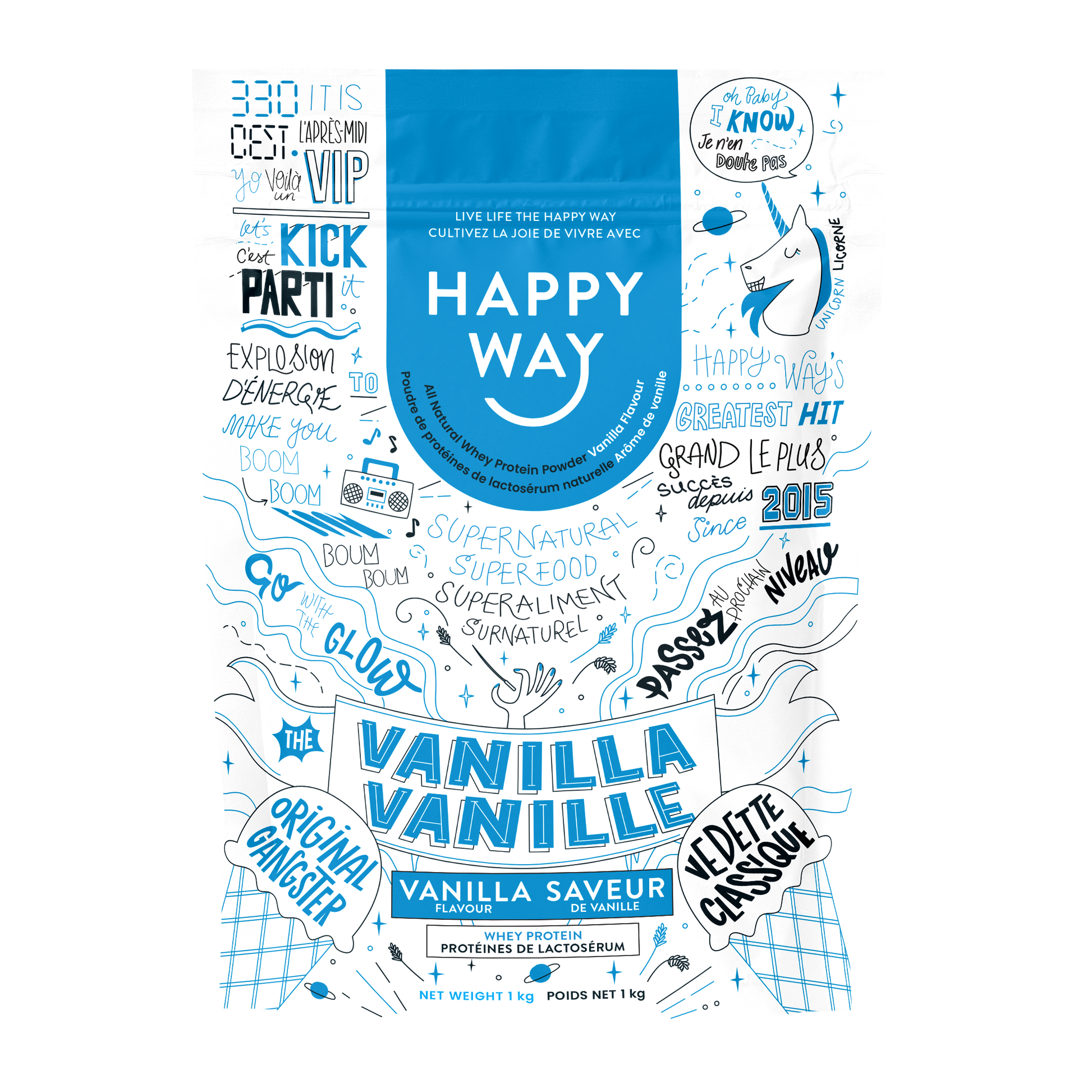 Happy Way Whey Protein Vanilla 1kg