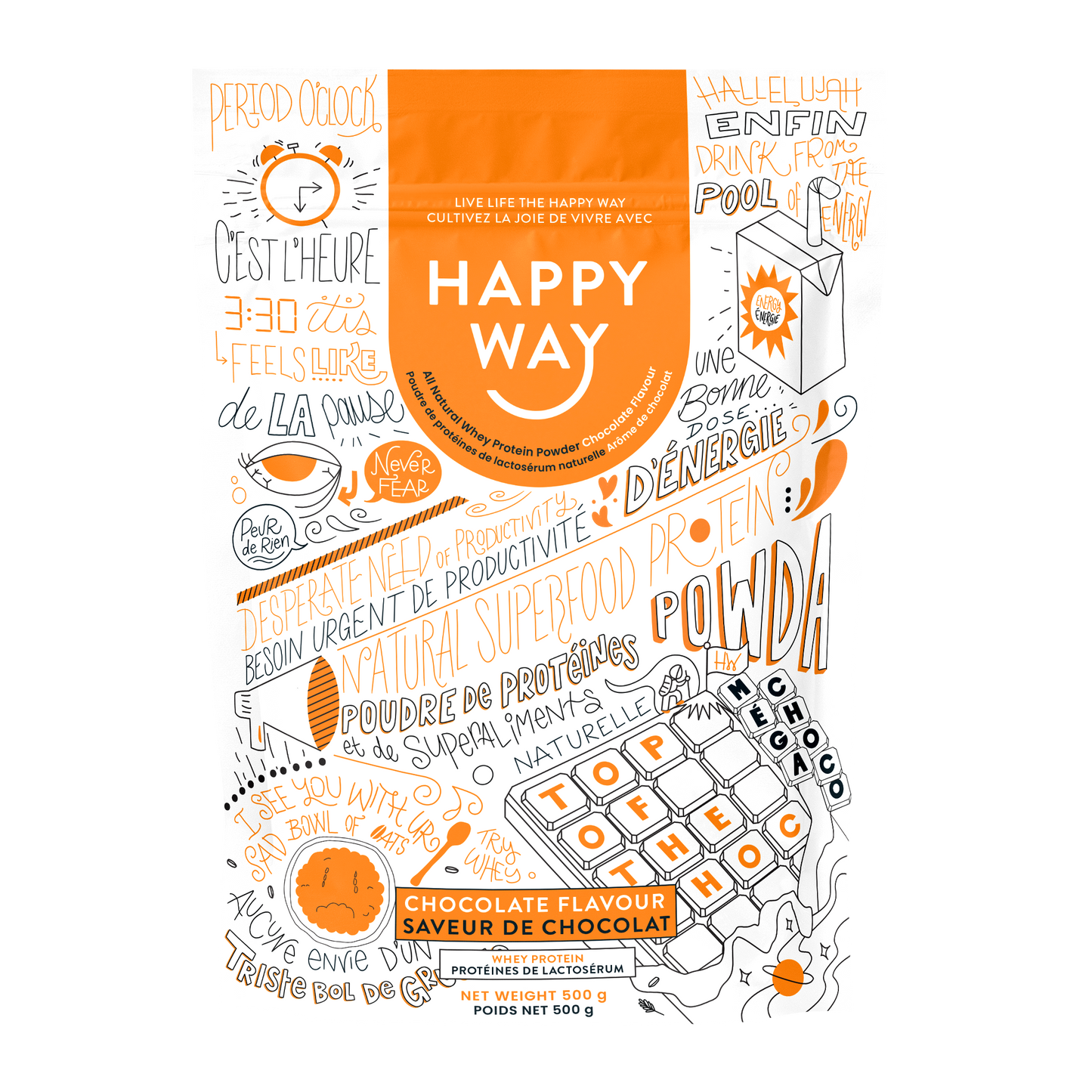 Happy Way Whey Protein Chocolate 500g