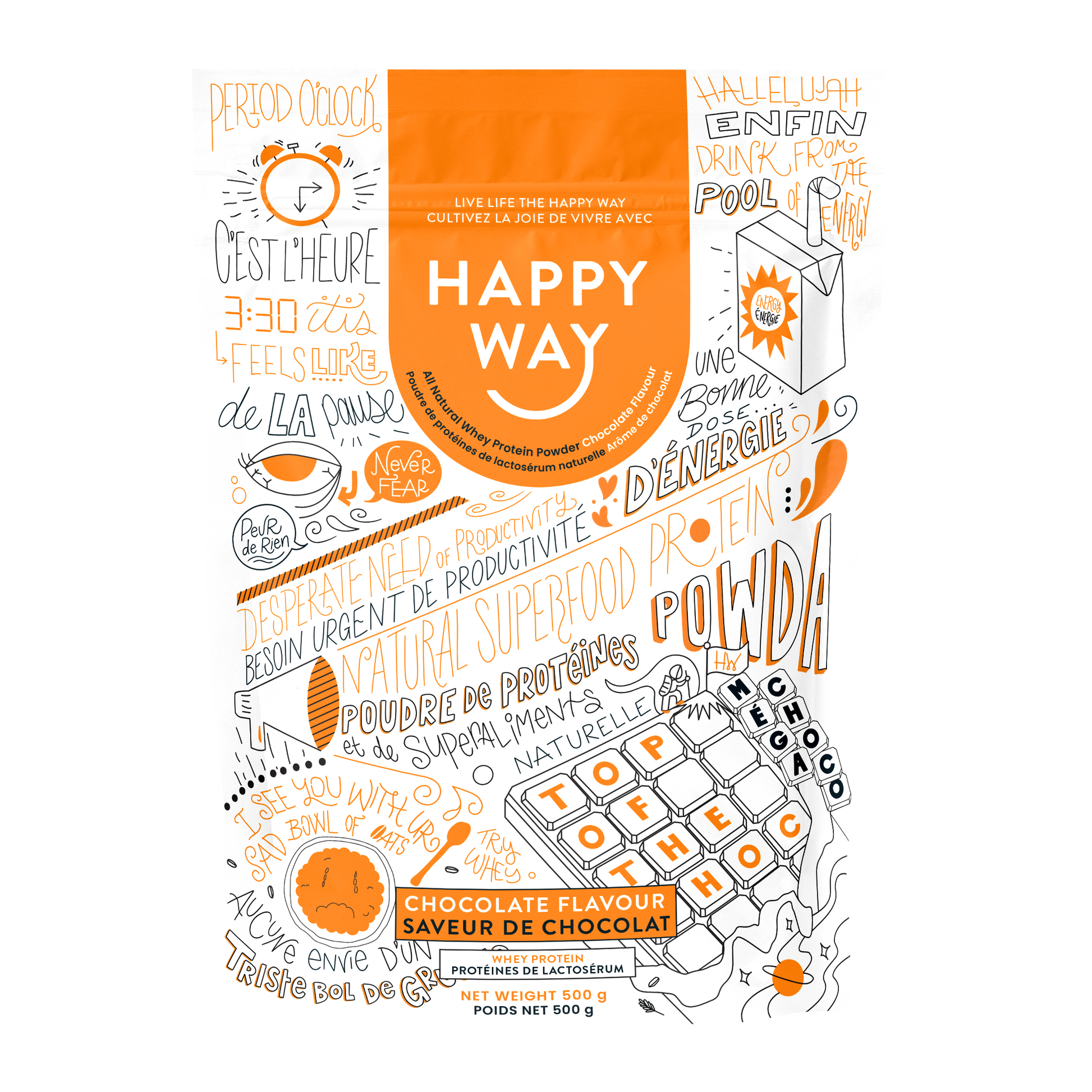 Happy Way Whey Protein Chocolate 500g